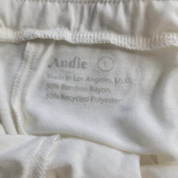 Andie Swim Lounge Shorts Large White EcoBamboo Elastic Waist Swim Coverup NWT - Picture 5 of 7